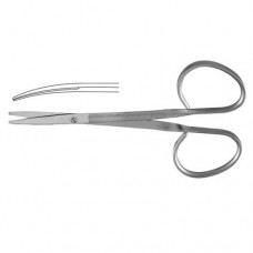 Ribbon Strabismus Scissor Curved - Flat Shanks , 10 cm - 4"